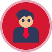 Manager Flat Multi Circle Icon vector