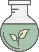 verde química línea lleno ligero icono vector