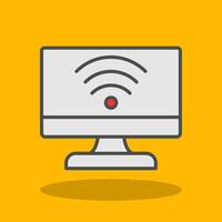 Internet Connection Filled Shadow Icon vector