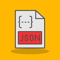 Json Filled Shadow Icon vector