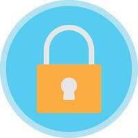 Lock Flat Multi Circle Icon vector