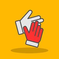 Clapping Filled Shadow Icon vector