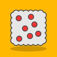 Cracker Filled Shadow Icon vector