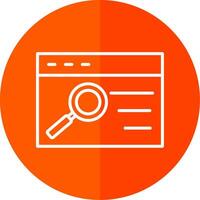Quality Assurance Line Red Circle Icon vector