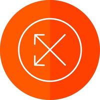 Split Line Red Circle Icon vector