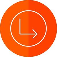 Turn Line Red Circle Icon vector