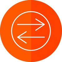 Swap Line Red Circle Icon vector