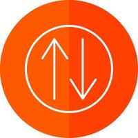 Swap Line Red Circle Icon vector