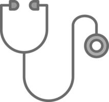 Stethoscope Line Filled Light Icon vector