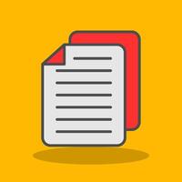 File Filled Shadow Icon vector