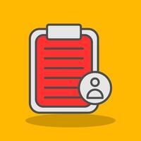 Tasks Filled Shadow Icon vector