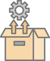 Unpacking Line Filled Light Icon vector