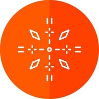 Firework Line Red Circle Icon vector