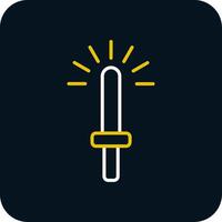 Light Stick Line Red Circle Icon vector