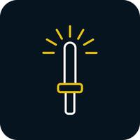 Light Stick Line Red Circle Icon vector