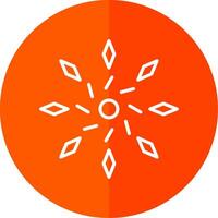 Firework Line Red Circle Icon vector