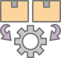 Order Processing Line Filled Light Icon vector