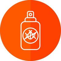 Insect Repellent Line Red Circle Icon vector