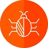 Bug Line Red Circle Icon vector