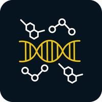 DNA Line Red Circle Icon vector