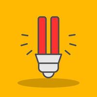 Light Bulb Filled Shadow Icon vector