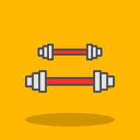 Weightlifting Filled Shadow Icon vector