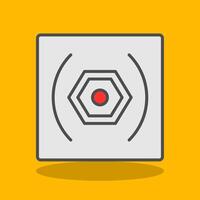 Bracket Filled Shadow Icon vector