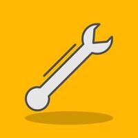 Lug Wrench Filled Shadow Icon vector