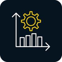 Productivity Line Red Circle Icon vector