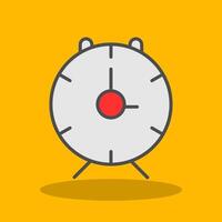Alarm Clock Filled Shadow Icon vector
