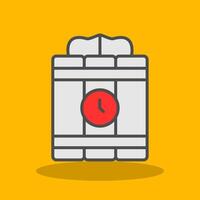 Dynamite Filled Shadow Icon vector