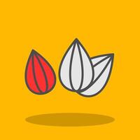Seed Filled Shadow Icon vector