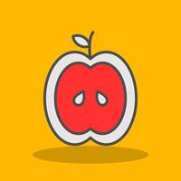 Apple Filled Shadow Icon vector