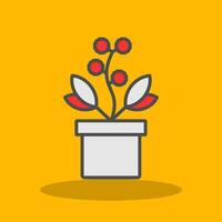 Wattle Filled Shadow Icon vector