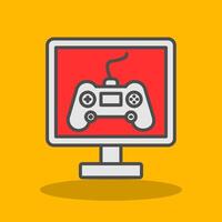 Gaming Filled Shadow Icon vector