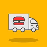 Food Truck Filled Shadow Icon vector