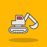 Digger Filled Shadow Icon vector