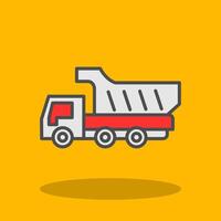 Truck Filled Shadow Icon vector
