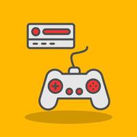 Gaming Console Filled Shadow Icon vector