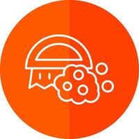 Brush Line Red Circle Icon vector