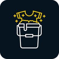 Bucket Line Red Circle Icon vector