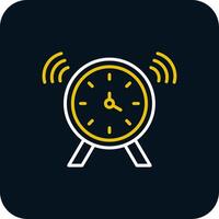 Clock Line Red Circle Icon vector