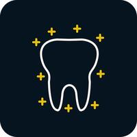 Tooth Line Red Circle Icon vector