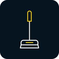 Cleaner Line Red Circle Icon vector