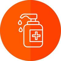 Soap Line Red Circle Icon vector