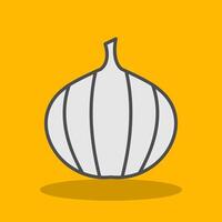 Garlic Filled Shadow Icon vector