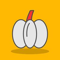 Pumpkin Filled Shadow Icon vector