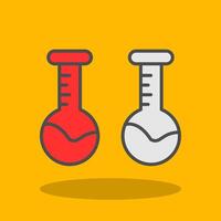 Volumetric Flask Filled Shadow Icon vector