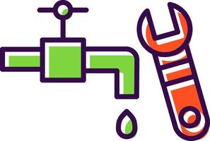 Plumbing filled Design Icon vector