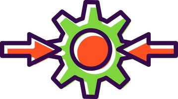 Integeation filled Design Icon vector